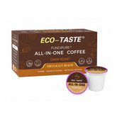 ECO-TASTE empaque frontal mostrando 16 cápsulas y beneficios visibles
