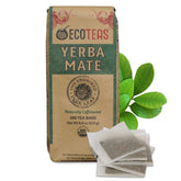 ECOTEAS frente del paquete mostrando 100 bolsitas y beneficio de conveniencia