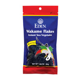 Eden Foods envase frontal de wakame flakes, práctico para almacenar