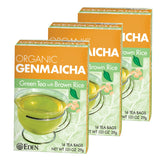 Eden Genmaicha vista frontal del empaque, claridad de contenido