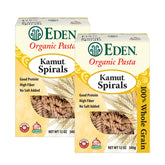 CREATION AND MAINTENANCE OF PURITY IN FOOD paquete frontal mostrando fusilli kamut, práctico