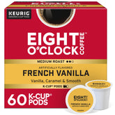 Eight O'Clock Coffee paquete frontal mostrando 60 cápsulas y atractivo visual