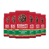 Eight O'Clock Coffee frente del paquete mostrando marca y tamaño, conveniencia de pack