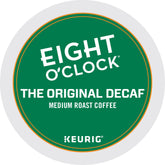 Eight O'Clock Coffee frontal del paquete mostrando 48 cápsulas y conveniencia