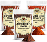 El Molcajete pack frontal mostrando tres frascos para cocinar auténtico