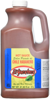 El Yucateco frontal de la botella 68 oz mostrando etiqueta auténtica y identificación clara