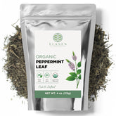 Elanen Naturals paquete frontal de menta orgánica mostrando presentación segura