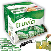 ELI&VAL caja frontal de Truvia mostrando cantidad 400 sobres y conveniencia