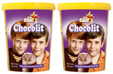 Envase Elite Chocolit frontal que muestra etiqueta y envase resellable, conveniencia