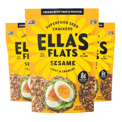 ELLA'S FLATS empaque frontal mostrando el pack y ventaja de formato práctico
