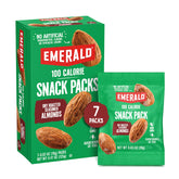 Emerald paquete frontal de almendras 100 calorías mostrando porción práctica