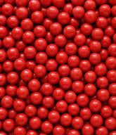 EMPORIUM CANDY paquete frontal de Red Cinnamon Gumballs mostrando color rojo vibrante y atractivo
