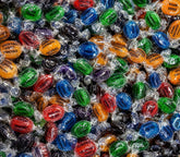 EMPORIUM CANDY TASTY TREATS vista frontal del paquete con diseño y peso claro