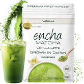 Encha matcha latte vainilla frontal mostrando el envase y atractivo visual