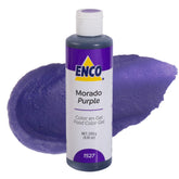 ENCO botella frontal morado mostrando diseño y dosificación precisa
