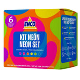 ENCO pack frontal con seis geles neón, colores vibrantes y uso práctico