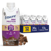 Ensure Max Protein frente del envase mostrando 30 g proteína y beneficio de construcción muscular
