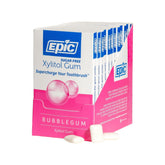 Epic chicle bubblegum frente del empaque mostrando cantidad y beneficio