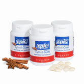Epic paquete frontal mostrando chicle canela y beneficio frescor prolongado