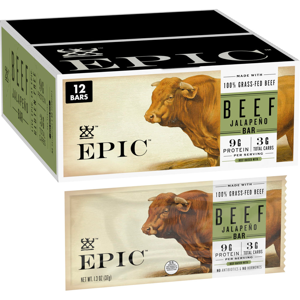 Epic paquete frontal mostrando 12 barritas, conveniente para almacenar