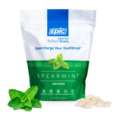 Epic empaque frontal del chicle spearmint mostrando 1000 piezas y frescor