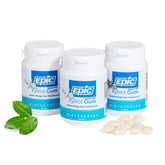 Epic chicle wintergreen paquete frontal mostrando cantidad y marca para compra clara