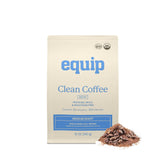 Equip paquete frontal del café descafeinado con diseño limpio y sellos certificados