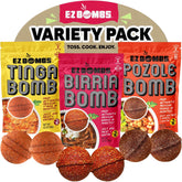 EZ Bombs empaque frontal mostrando las tres bombas y atractivo regalo