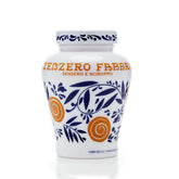 Fabbri frasco frontal mostrando jengibre en almíbar, conserva sabor auténtico
