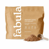 Fabula empaque frontal del latte instantáneo mostrando 240 g y adaptógenos
