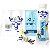Fairlife en vainilla frontal mostrando envase Kozy Home y facilidad de transporte