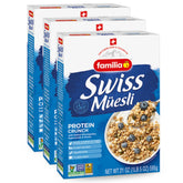 Familia paquete frontal del Protein Crunch que muestra la marca y beneficios