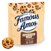 Famous Amos frente del paquete mostrando conveniencia y sabor