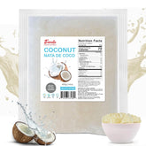 Fanale frasco frontal de nata de coco mostrando envase útil para tiendas