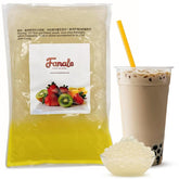 Fanale empaque frontal mostrando perlas listas para servir y conveniencia
