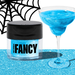 Fancy Sprinkles frasco frontal mostrando color aquamarine y brillo elegante