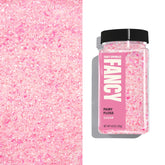 Fancy Sprinkles empaque frontal mostrando 4.6 oz y colores rosa blanco, mejora presentación