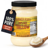 Farmer Bob's tarro frontal de 30 oz, sebo listo para cocinar beneficioso