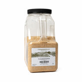 Farmersville Spice Co frasco frente mostrando 5 lb y ahorro a granel
