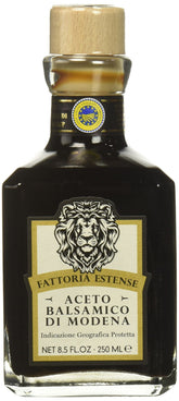 Fattoria Estense vista frontal de la botella mostrando presentación y uso gourmet