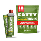 FATTY paquete frontal de palitos jalapeño, snack portátil y saciante