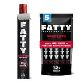 FATTY paquete frontal honey BBQ mostrando diseño y conveniencia