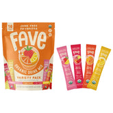 Fave Mix Inc. paquete frontal mostrando 16 sticks, conveniencia inmediata