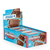 Feastables MrBeast empaque frente mostrando la caja, ideal para almacenamiento