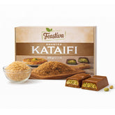 Feastiva kataifi paquete frontal mostrando peso y presentación, ideal para repostería