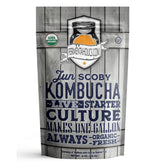 Fermentaholics frente del paquete mostrando SCOBY y beneficio cultivo orgánico