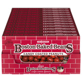 Ferrara caja frontal de Boston Baked Beans mostrando presentación y conveniencia