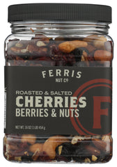 Ferris Coffee & Nut frasco 16 oz mostrando mezcla y conservación