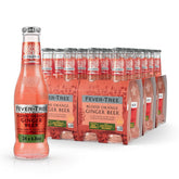 Fever-Tree botella frontal mostrando etiqueta y vidrio, ideal para servir frío