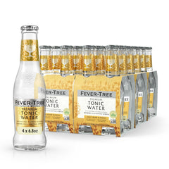 Fever-Tree botella frontal mostrando diseño premium para servir con gin